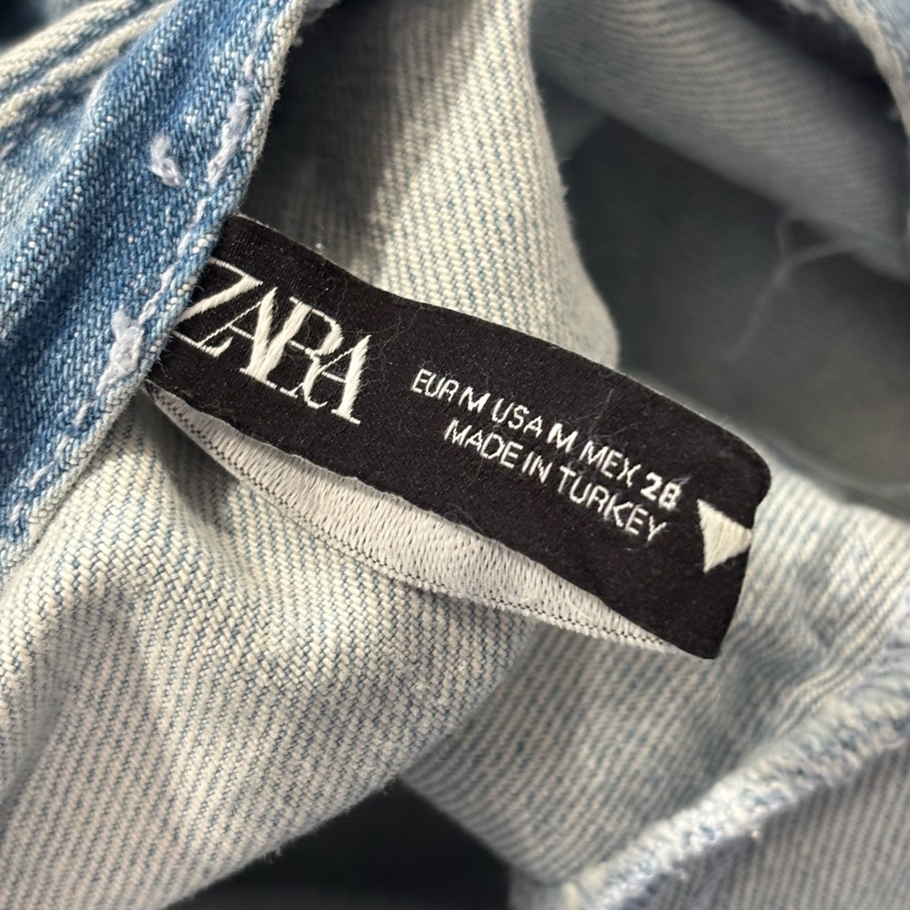 Zara Light Blue Ruffle Mini Dress - Picture 4 of 4